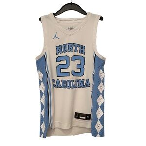 Throwback North Carolina #23 Air Jordan UNC Basketball Jersey Youth Size Medium